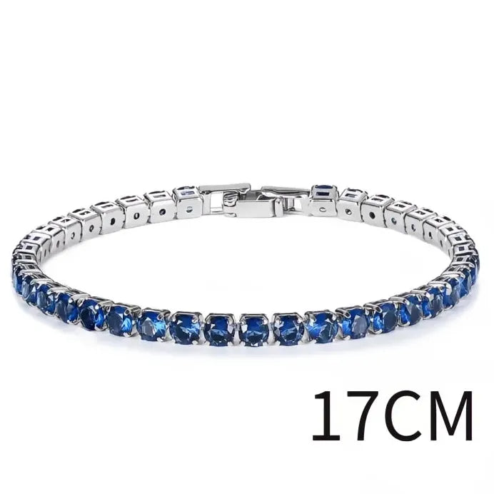Elegant Women's Cubic Zirconia Link Chain Bracelet Gift Jewelry