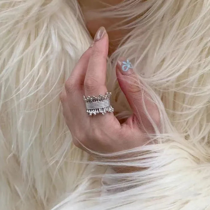 Adjustable Geometric Wide Open Finger Ring for Women Gift Trendy Jewelry