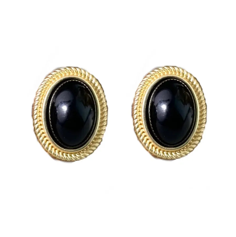 6 Colors Large Fluffy Fabric Flower Stud Earrings Women Vintage Boho Jewelry