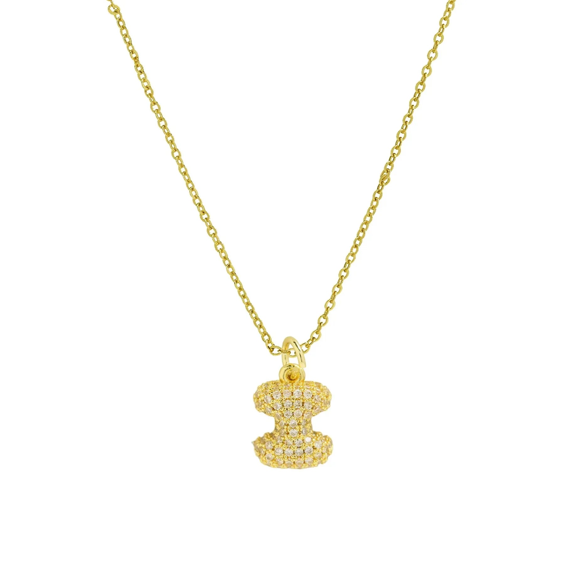 18k Gold Plated A-Z Initial Pendant Necklace Stainless Steel Choker Women Gift