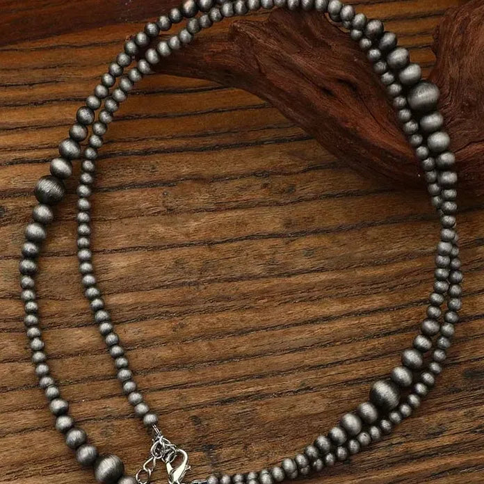 Vintage Gray Imitation Pearl Choker Necklace for Women Elegant Handmade Jewelry