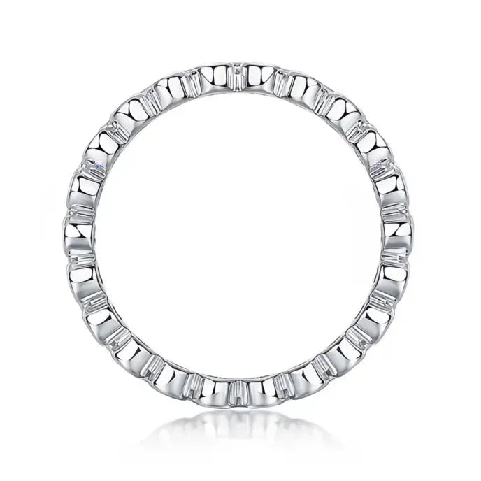 Delicate Women’s Brass Ring with Shiny Round Cubic Zirconia Geometric Wedding Jewelry