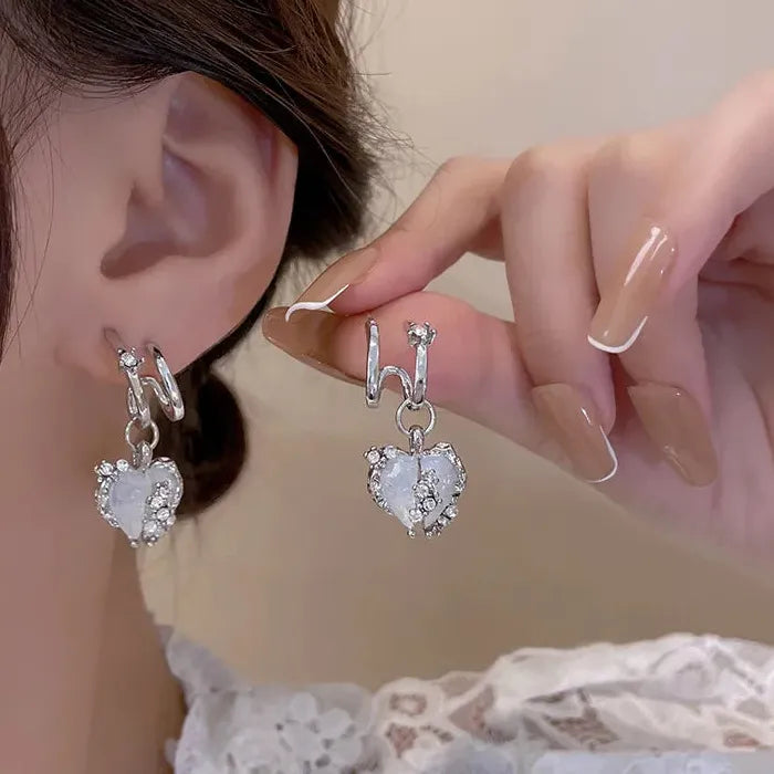 Korean Fashion Geometric Drop Earrings Women Zinc Alloy Jewelry