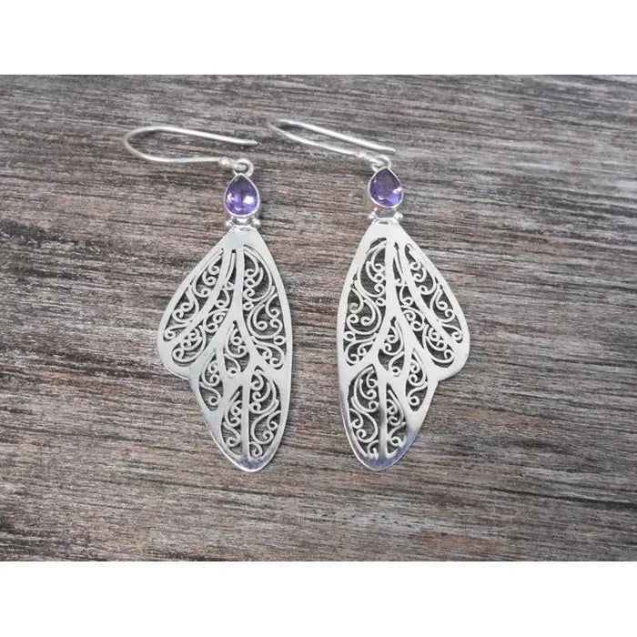 Retro Wing Shaped Earrings Zinc Alloy Ladies Wedding Engagement Jewelry Gift