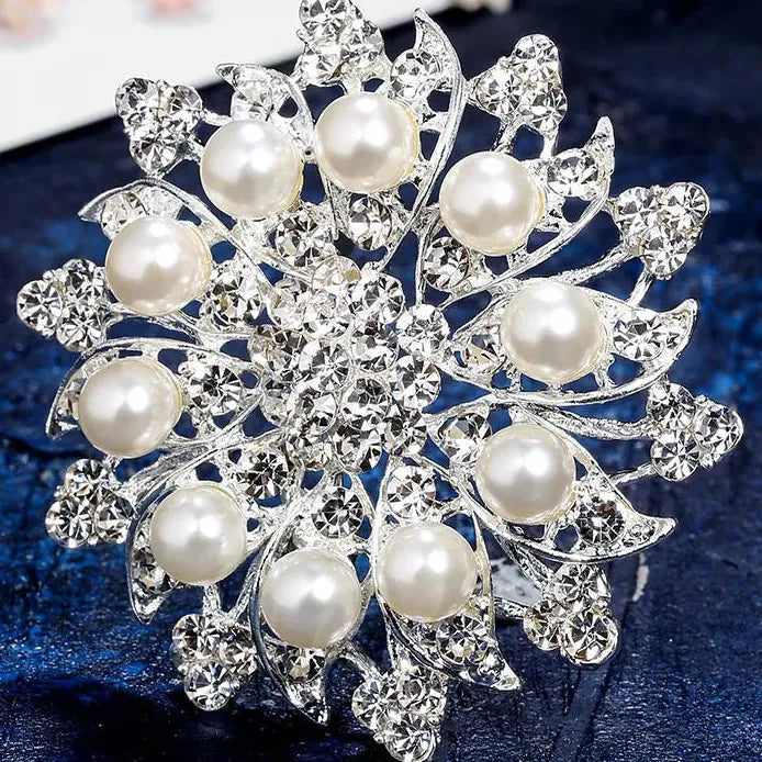 Floral Brooch Pin for Men & Women Wedding Gift Elegant Accessory