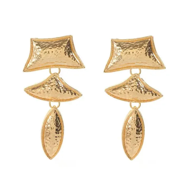 Geometric Multi Layer Large Drop Earrings for Women Fashion Jewelry