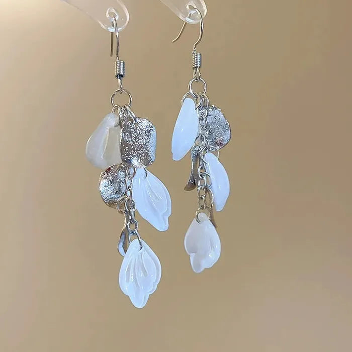 Gradient Blue Shell Resin Drop Earrings for Women Dangle Jewelry 2025