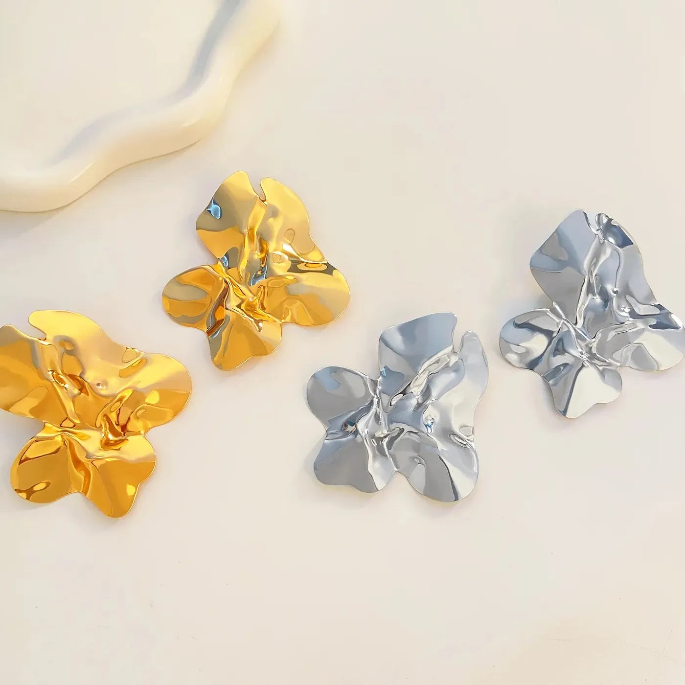 Large Geometric Zinc Alloy Stud Earrings Women Punk Statement Jewelry
