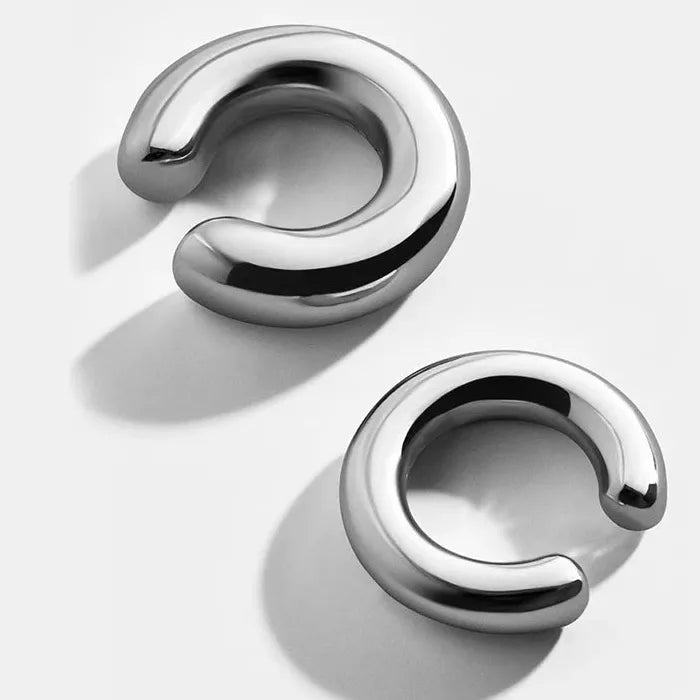 Minimalist Geometric C Shape Zinc Alloy Clip-On Earrings Unisex 2026