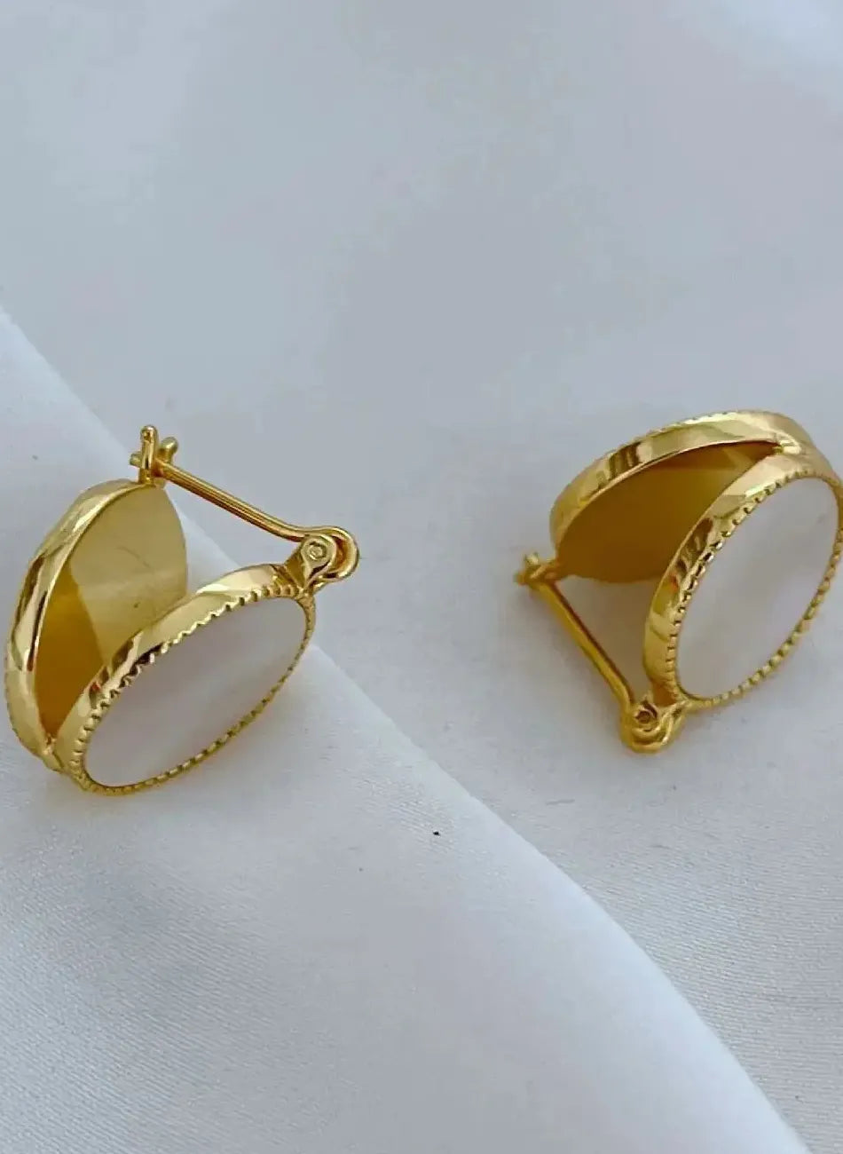 Ocean Double-Sided Shell Drop Earrings Lightweight Luxury for Women Banquet Gift
