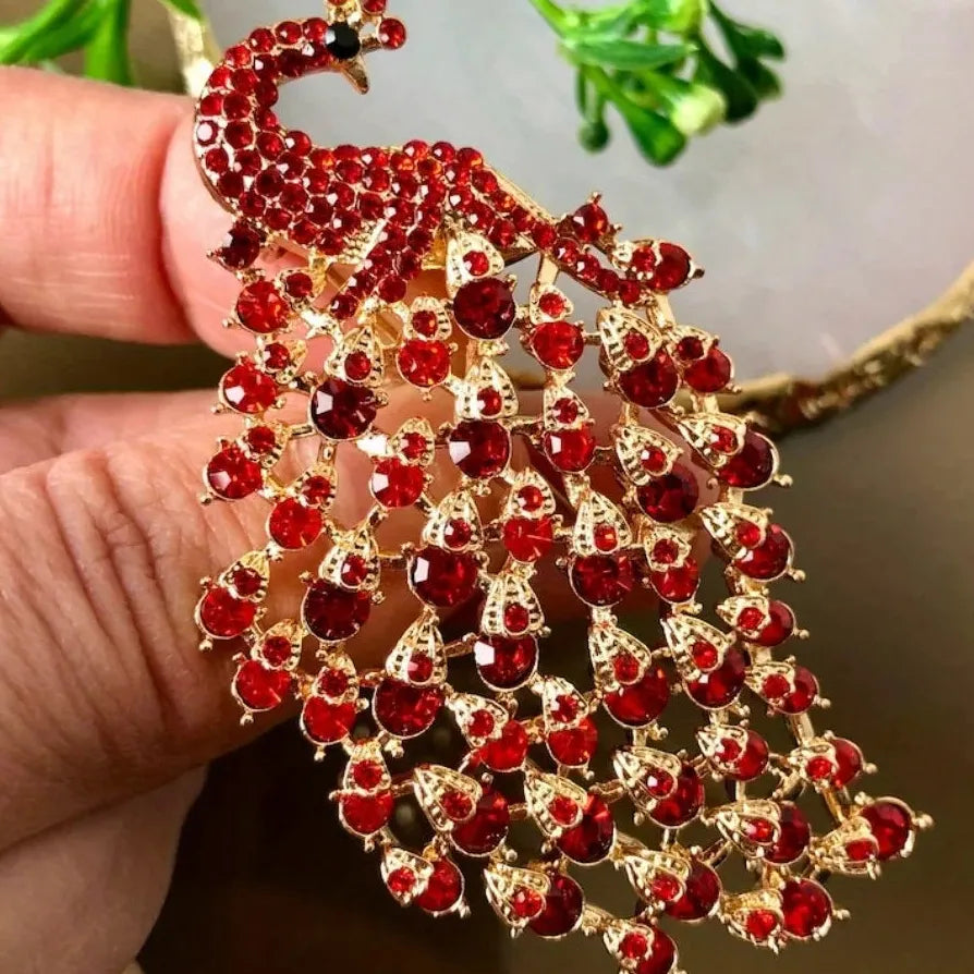 Classic Peacock Phoenix Brooch Wedding Gift for Men and Women