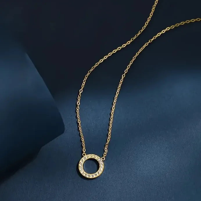 Geometric Cubic Zirconia Pendant Necklace for Wedding & Engagement