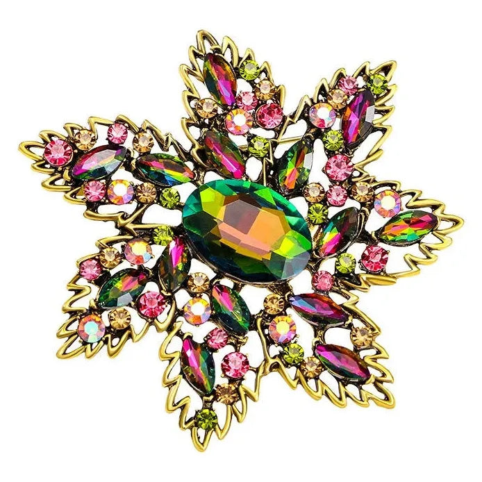 Classic Floral Brooch Wedding Party Jewelry Accessory for Women