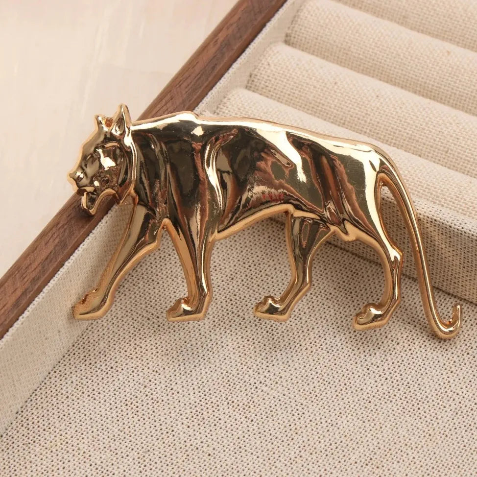 Vintage Classic Tiger Brooch Animal Jewelry for Women and Men