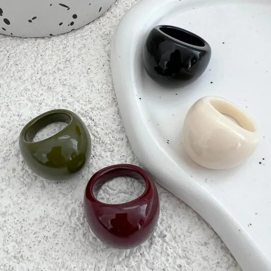 Y2K Vintage Geometric Punk Rings for Women Boho Party Jewelry Gift