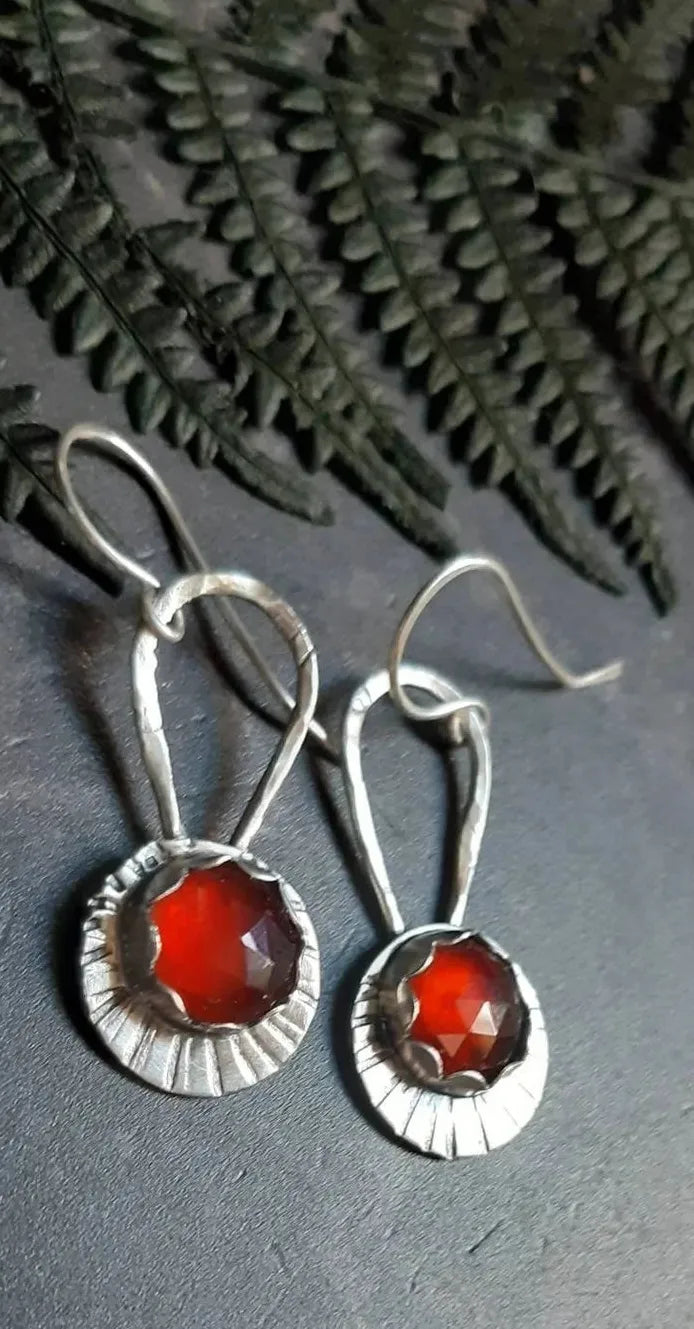 Handmade Boho Zinc Alloy Drop Hook Earrings Women Ancient Design Gift