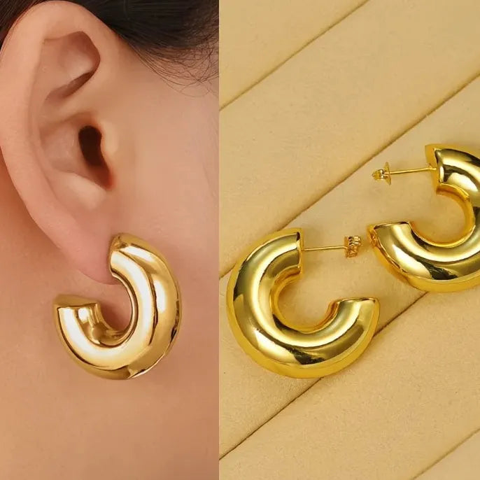 Water Drop Earrings for Women Brass Metal Gold Color Silver Plated Gift
