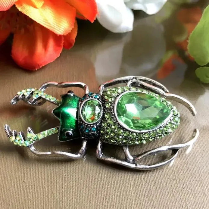Classic Beetle Brooch Pin for Women Men Elegant Jewelry Gift