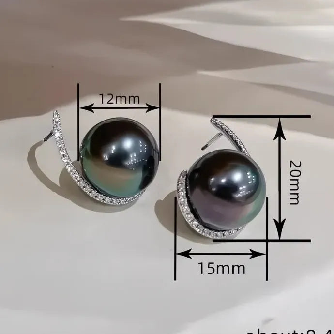 Simulated Pearl Drop Earrings with CZ Cubic Zirconia Brass Alloy for Wedding Party