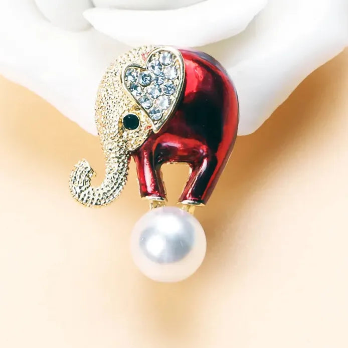 Classic Elephant Brooch Wedding Gift for Women and Men Stylish Accessory