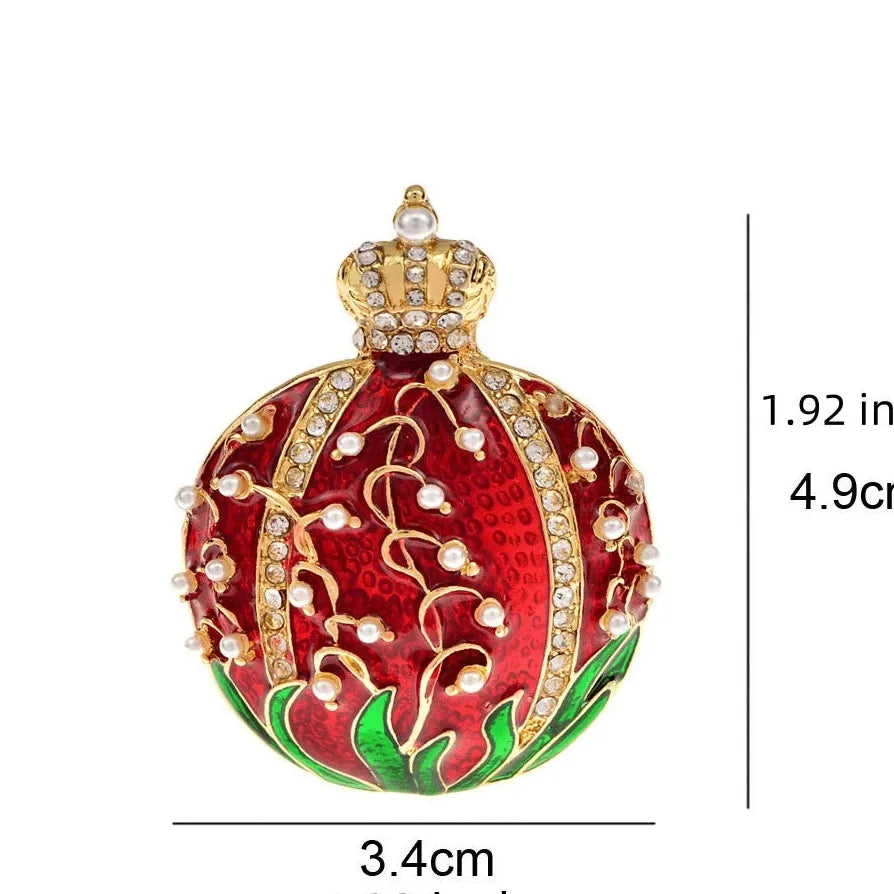 Luxury Classic Pomegranate Brooch Elegant Jewelry Gift for Women