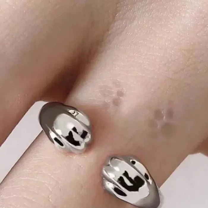 Cat Paw Print Ring Cute Simple Jewelry Gift for Women Girls Animal Lover