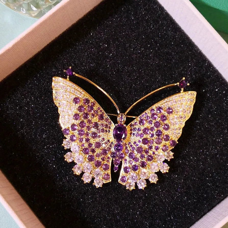 Luxury Butterfly Insect Brooch Pin Classic Style Jewelry Gift for Women