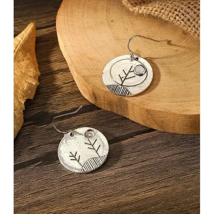 Silver Waterdrop Flower Leaf Earrings with Pink Green Stone for Women Wedding Jewelry