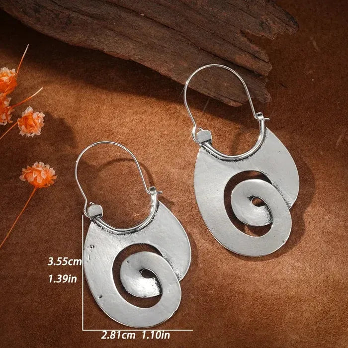 Classic Silver Big Hoop Earrings for Women Girls Zinc Alloy Fashion Jewelry Gift