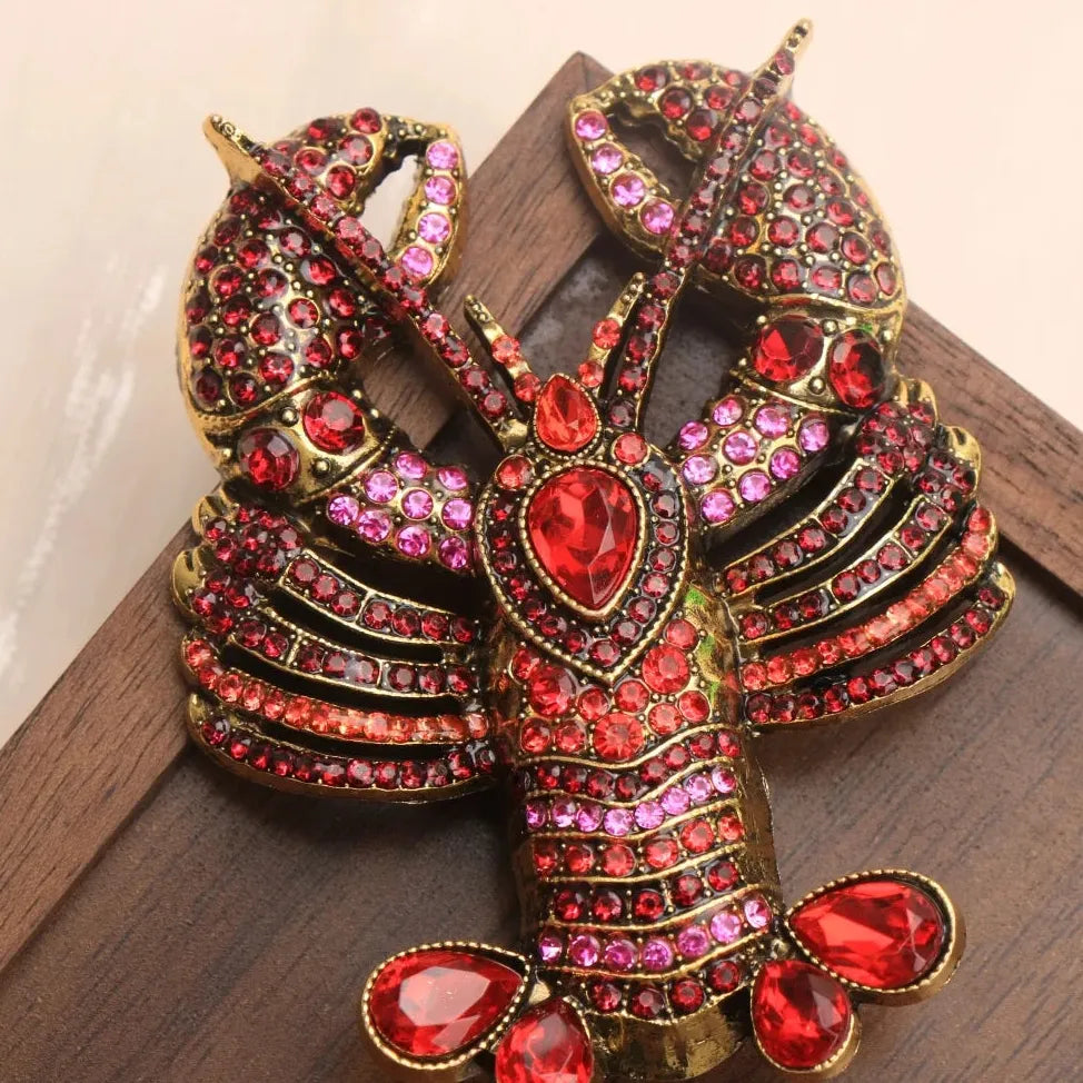 Vintage Lobster & Crab Brooches Classic Fashion Jewelry Gift for Men & Women