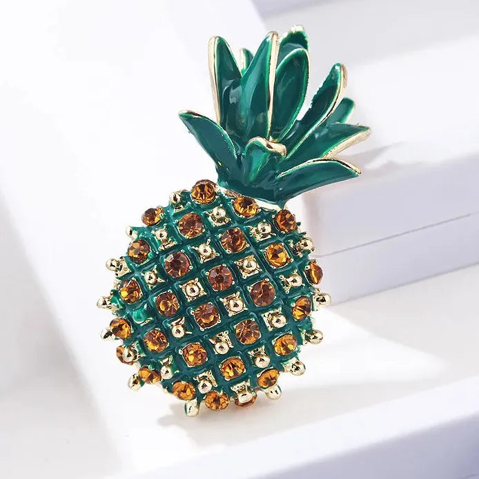 Watermelon Apple Durian Mulberry Fruit Brooch Pin for Women Men