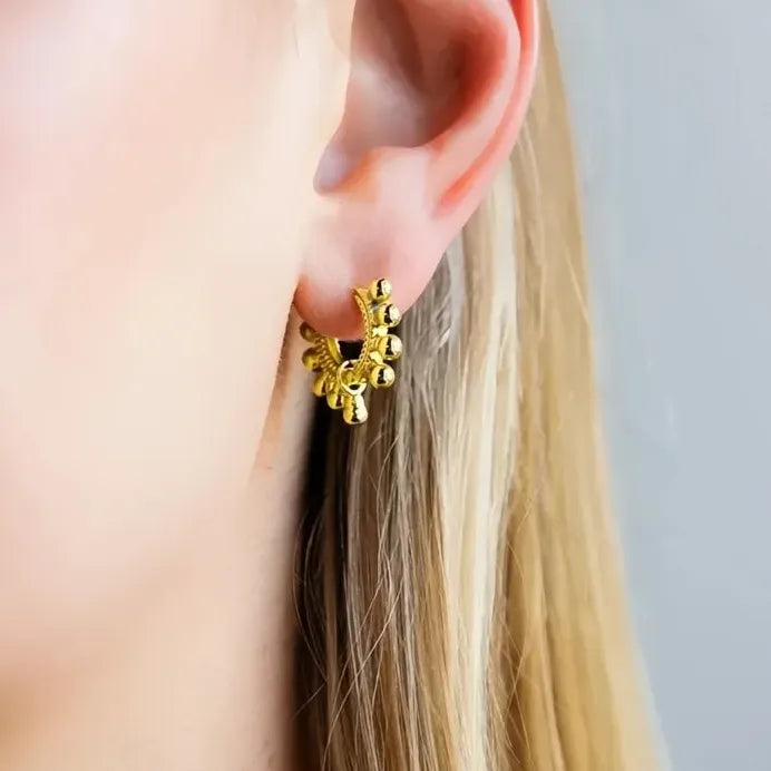Modern Gold Color Metal Geometric Drop Earrings for Women Statement Jewelry