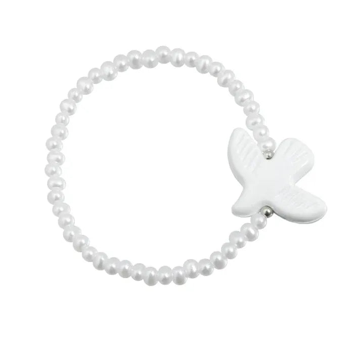 Peace Dove Resin Jewelry Set for Women Necklace Earrings Bracelet Crystal Pendant