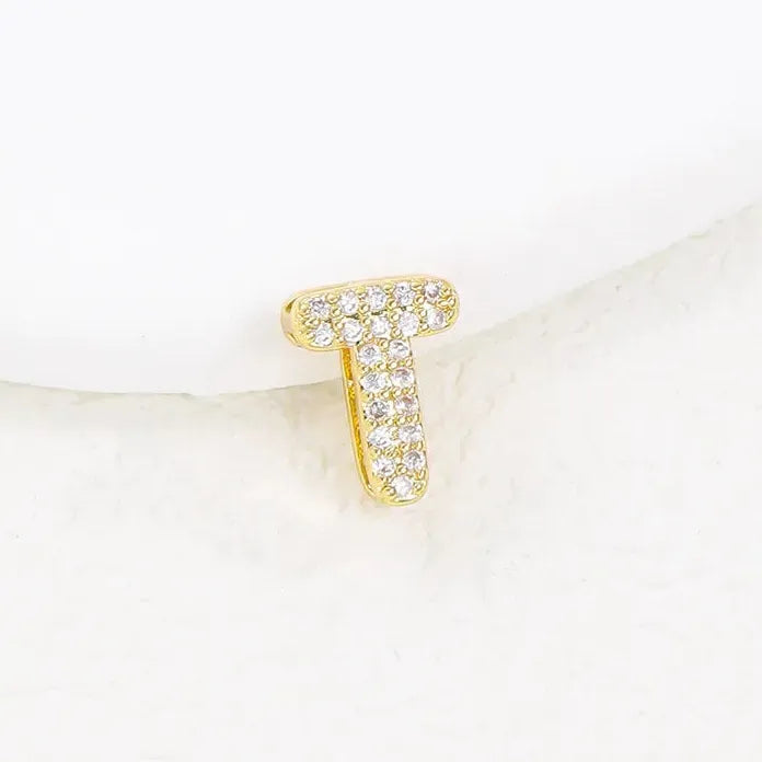 18K Gold Plated Zircon Initial Necklace Women Mini Alphabet Choker Gift