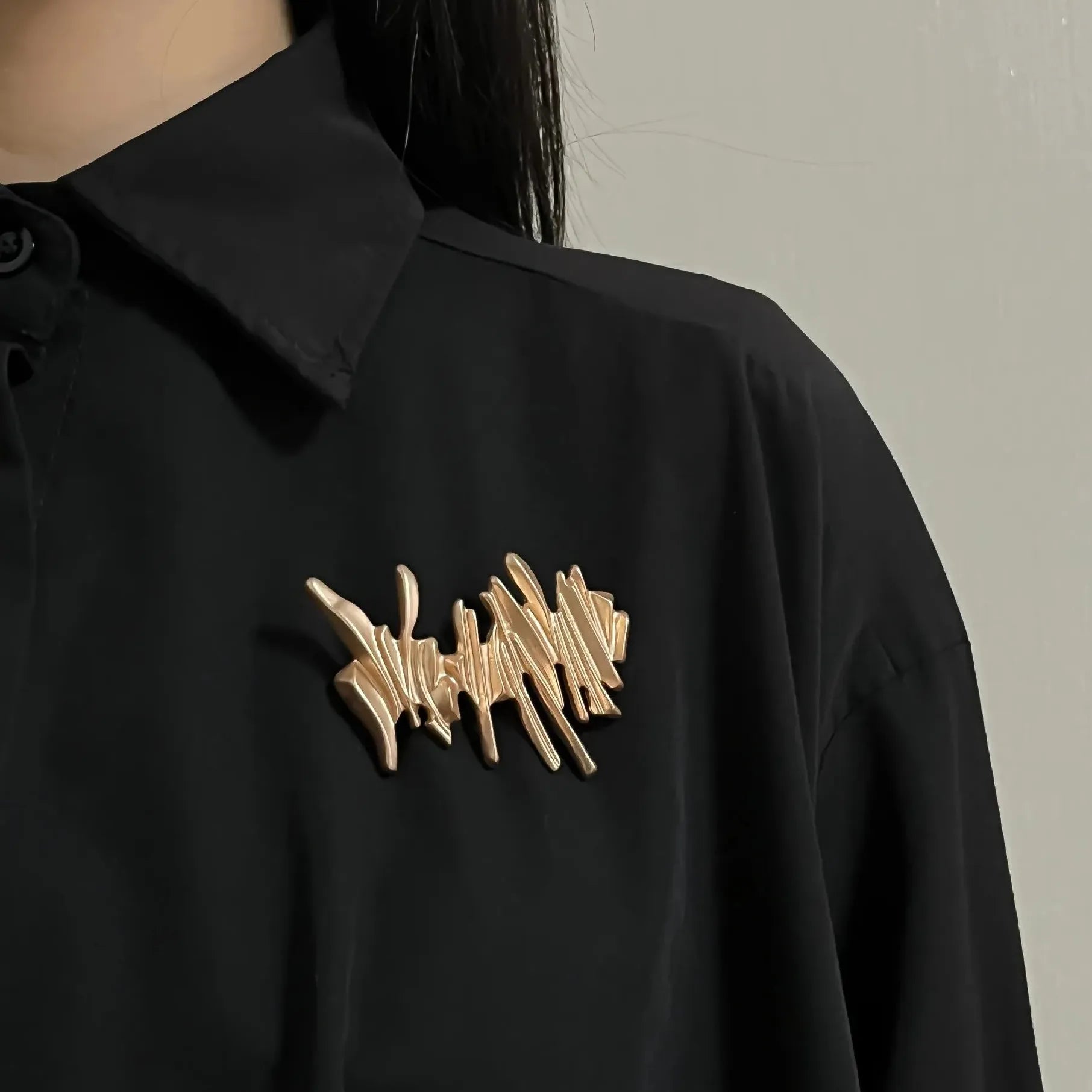 Geometric Punk Irregular Thorn Brooch Zinc Alloy Jewelry Gift for Women Men
