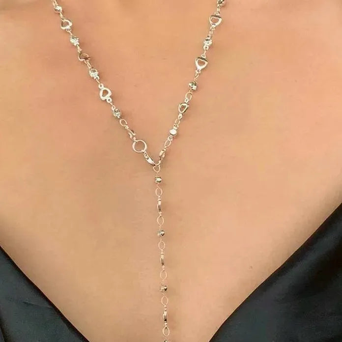 Colorful Crystal Y-Shaped Clavicle Necklace for Women Trendy Pendant