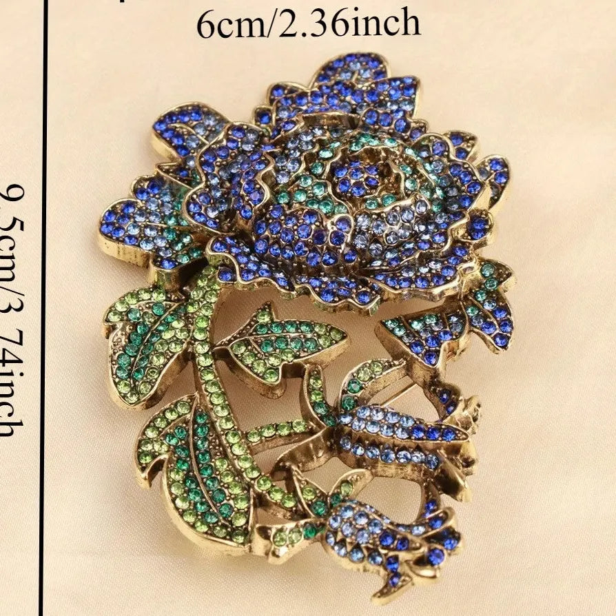 Classic Luxury Flower Brooch Pin for Men & Women Gift