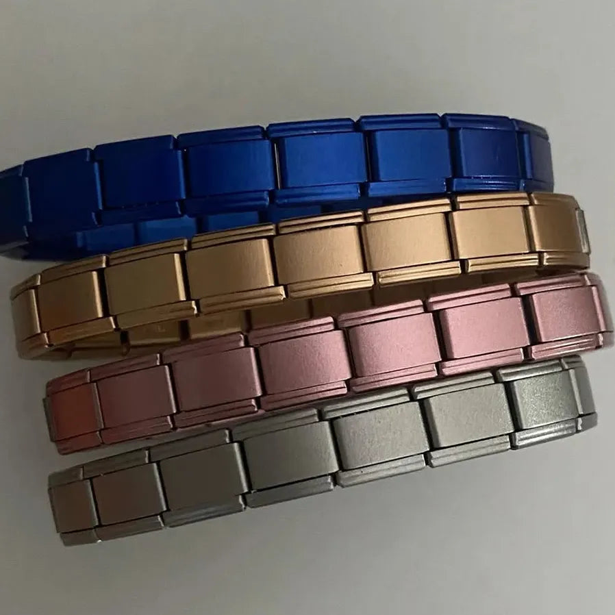 Ocean Series 18k Gold Plated Stainless Steel Charm Bracelet Unisex Dolphin Shark Sailboat