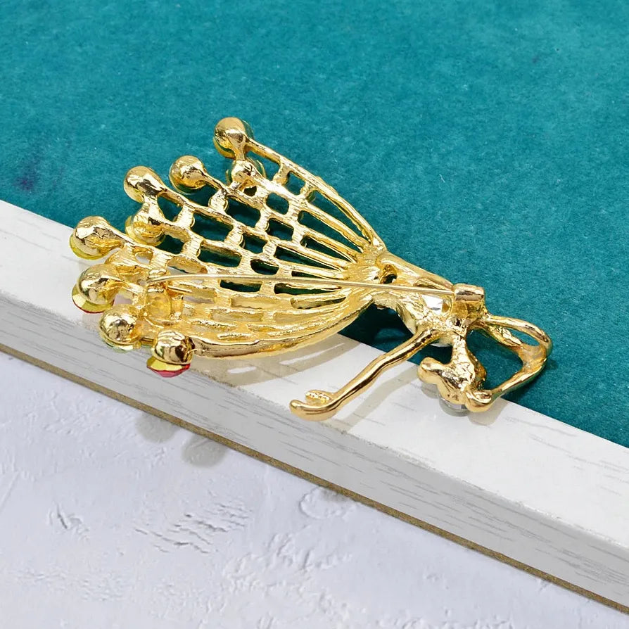 Vintage Rhinestone Ballet Girl Brooch Pin Elegant Gift for Women