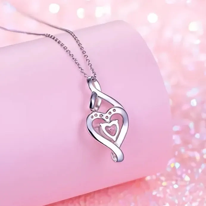 Women’s Heart Pendant Necklace Copper Alloy CZ Romantic Fashion Gift