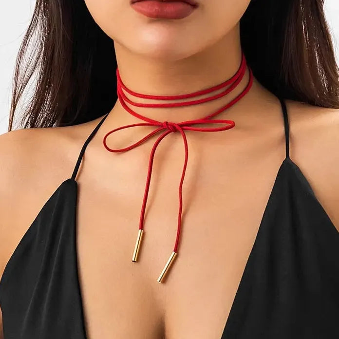 Gothic White Velvet Bowknot Choker Necklace Women Vintage Adjustable Cord