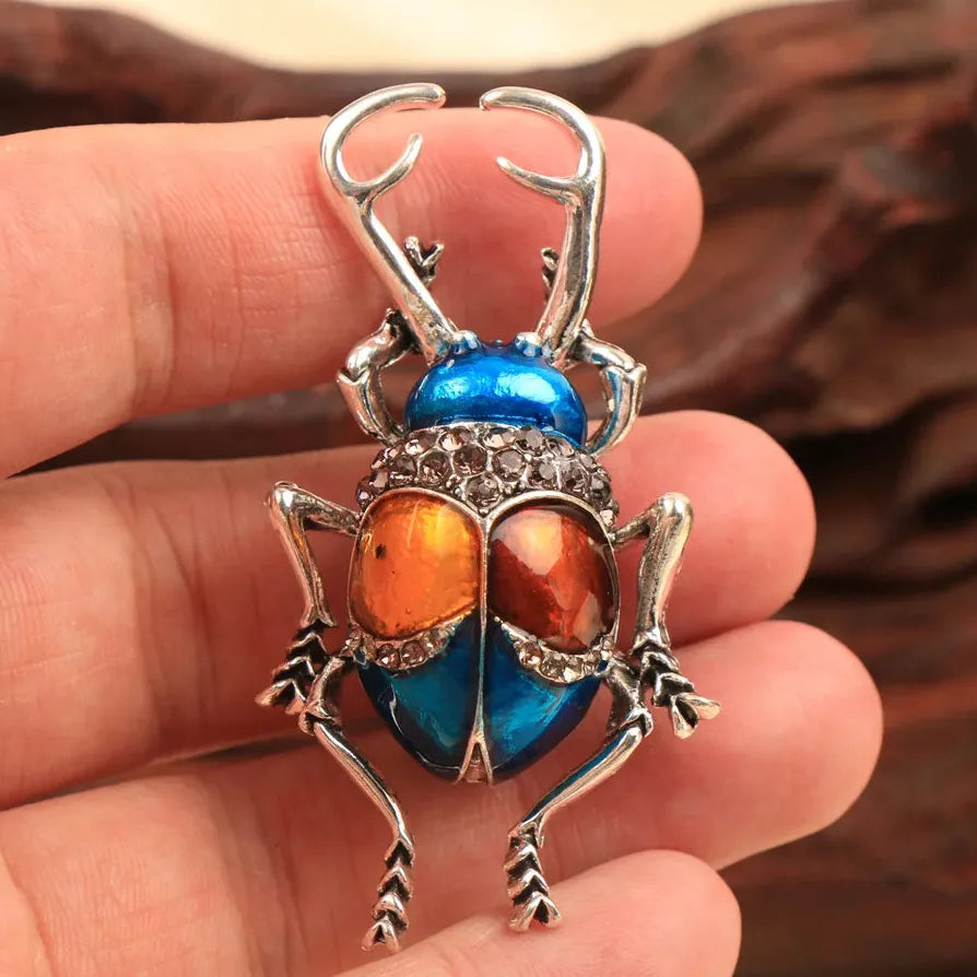 Vintage Classic Beetle Brooch Pin Jewelry Gift for Men and Women