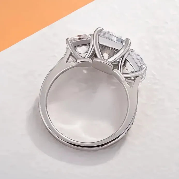 Geometric Cubic Zirconia Wedding Ring for Women Bridal Luxury Jewelry