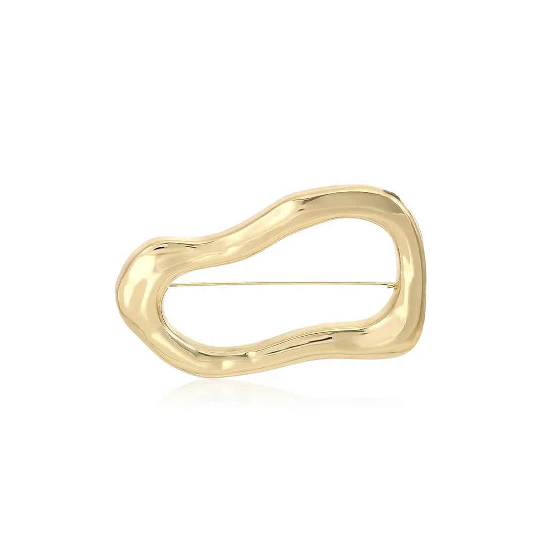 European American Irregular Oval Luxury Fashion Brooch Pin for Women
