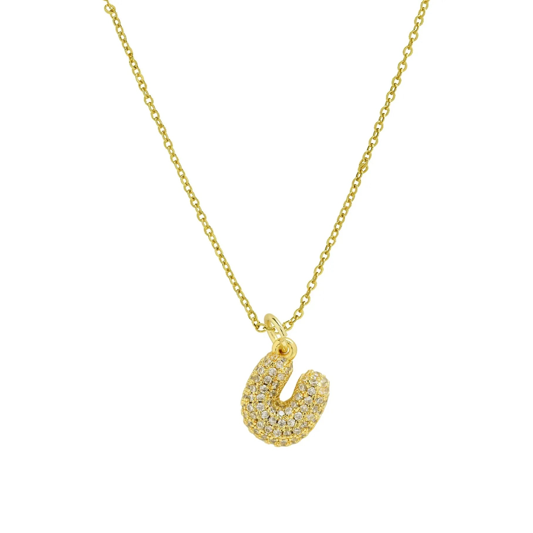 18k Gold Plated A-Z Initial Pendant Necklace Stainless Steel Choker Women Gift