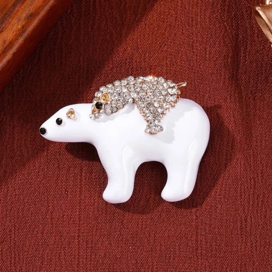 Classic Bear Brooch Animal Design Unisex Jewelry Gift