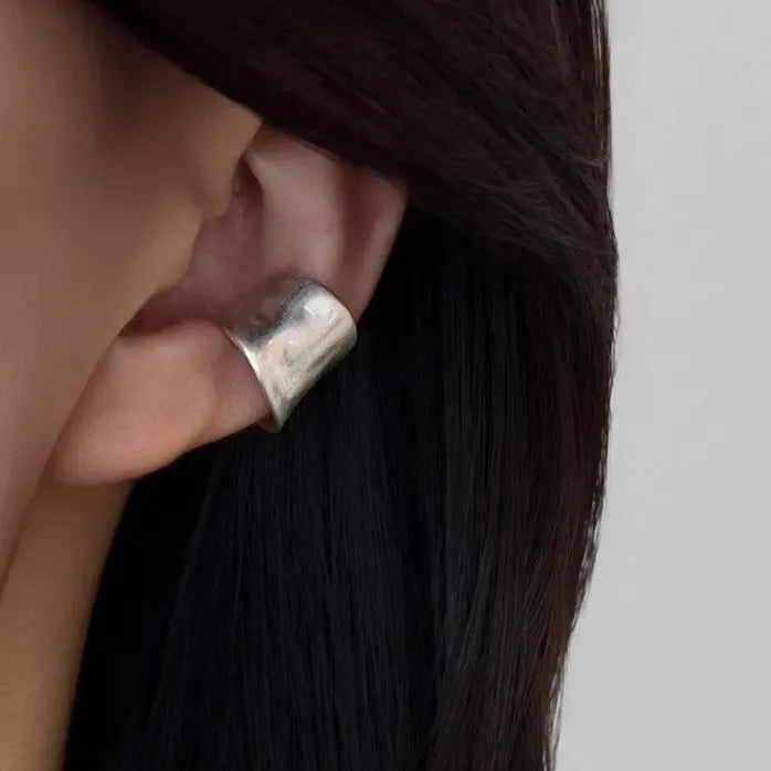 Punk Fake Piercing Double Circle Ear Cuff Clip Earrings for Women Men