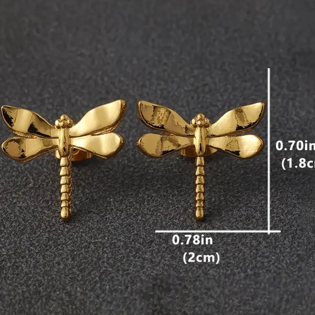 Dragonfly Drop Earrings for Women Zinc Alloy Long Party Wedding Jewelry