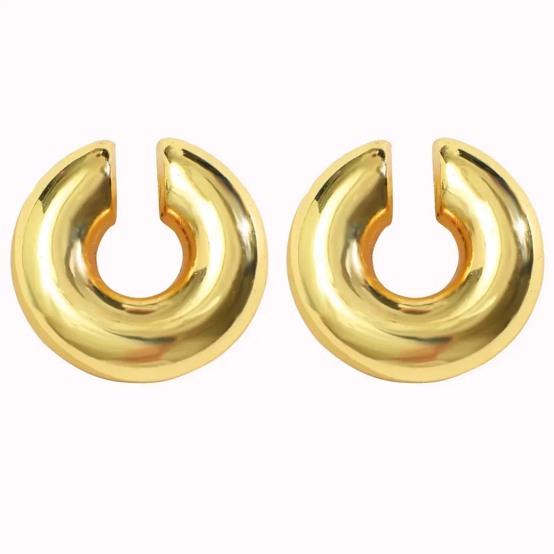 Luxury Colorful Crystal C-Shape Zinc Alloy Clip Ear Cuffs for Women