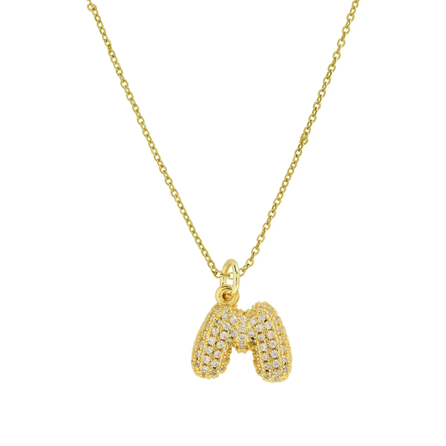 18k Gold Plated A-Z Initial Pendant Necklace Stainless Steel Choker Women Gift